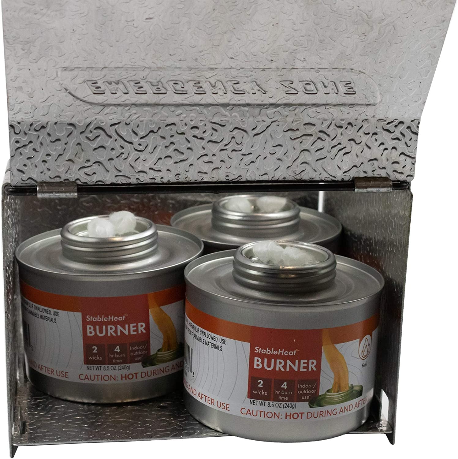 New & Improved! Emergency Cooking Fuel Premium Storage Set, 20+ Year Shelf Life | Available in 4 Cans, 12 Cans, or 24 Can Packs